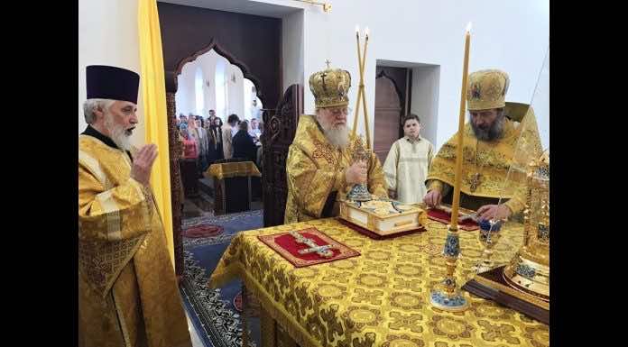 Освящение престола Покровского храма ст. Елизаветинской