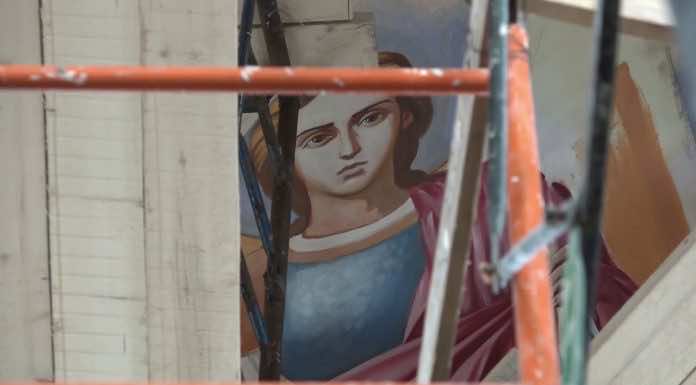 Роспись стен Вознесенского храма