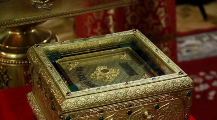 В Екатерининском соборе встретили мощи святителя Тихона (Белавина)