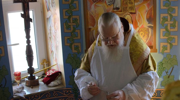 Освящение храма при ИК №14 ст. Елизаветинской