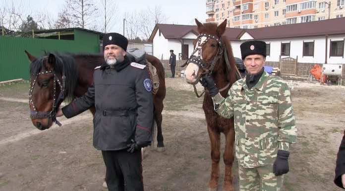 Казачьи соревнования в храме Рождества Христова