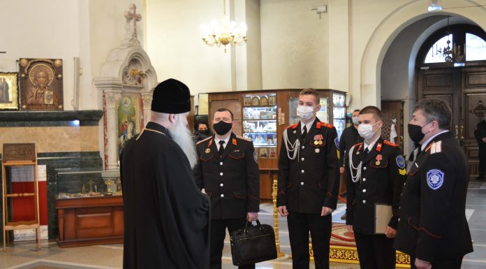 Духовник Кубанского казачьего войска встретился с директором Кропоткинского казачьего кадетского корпуса им. Г.Н. Трошева