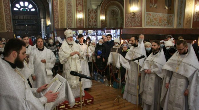 Видеосюжет об Архиерейской Литургии в Кафедральном соборе в праздник Богоявления