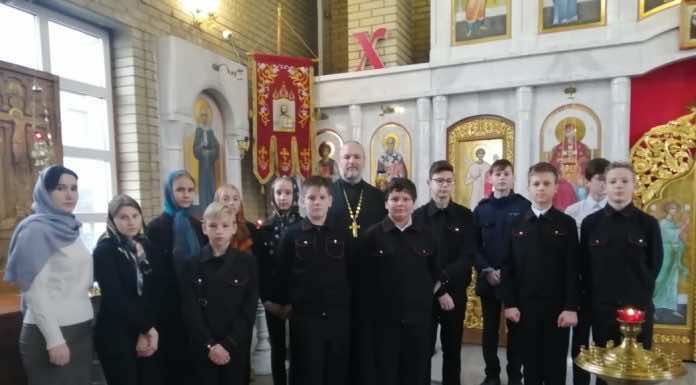 Школьники посетили Спиридоновский храм ст. Северской