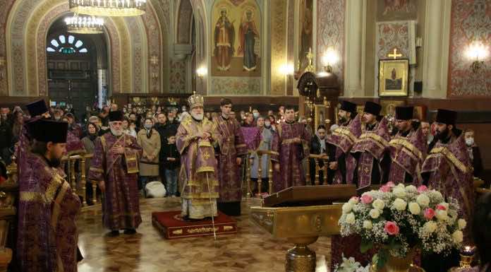 Митрополит Павел совершил Всенощное бдение накануне Недели 4-ой Великого поста