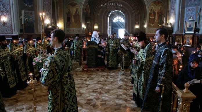Видеосюжет о чтении Великого покаянного канона
