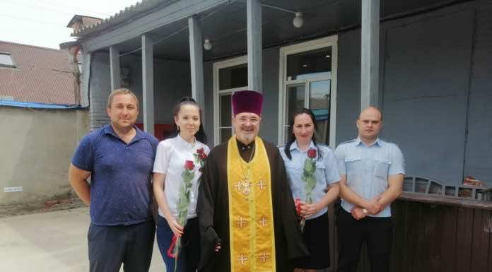 Священник отслужил молебен в отделе полиции ст. Новотитаровской