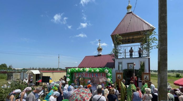 Освящение колоколов в храме п. Пригородного