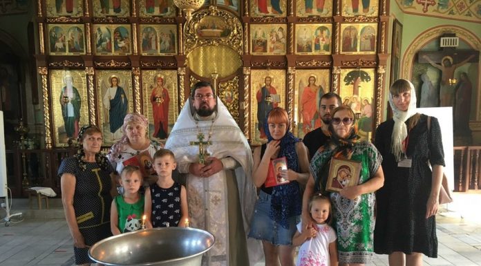 Таинство Крещения троих детей из семей, состоящих на профилактическом учёте