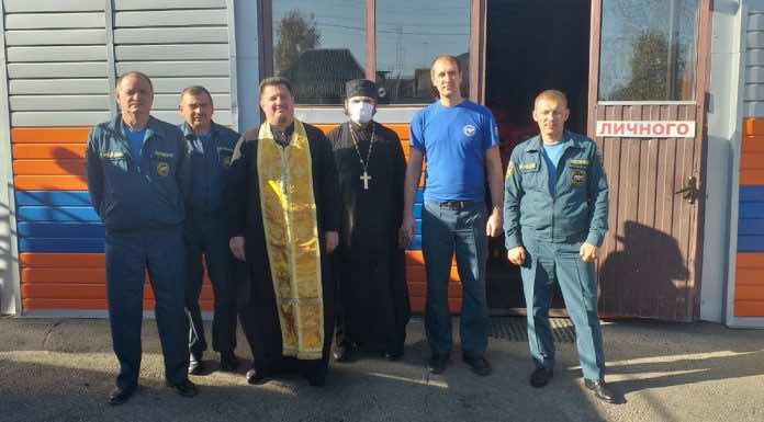 Священники отслужили молебен в части МЧС ст. Динской
