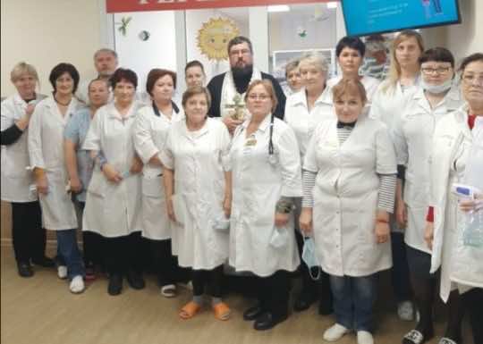 Священник освятил Детскую районную поликлинику в ст. Динской