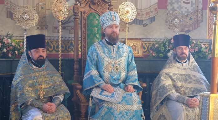 В праздник Сретения Господня митрополит Григорий совершил Литургию в Свято-Духовом храме