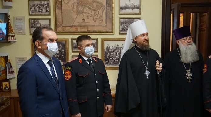 Губернатор Вениамин Кондратьев и митрополит Григорий встретились с казачьей молодежью