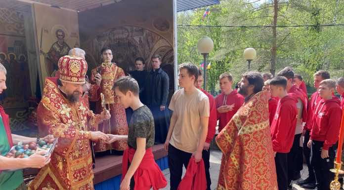 Слет юных казаков «Атаманский резерв» начался с праздничной архиерейской Литургии