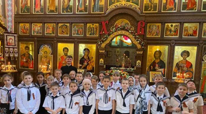 Клирик храма св. прп. Сергия Радонежского провёл беседу с детьми