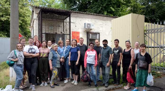 Православные добровольцы провели субботник в Краснодарском военном госпитале