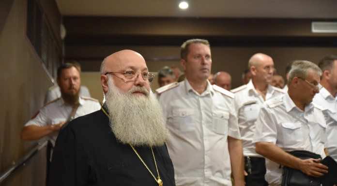 Отчётный сбор казаков Екатеринодарского районного казачьего общества