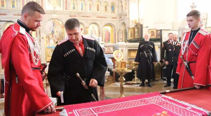 В день Покрова Пресвятой Богородицы состоялось освящение знамени казачьей бригады «Кубань»