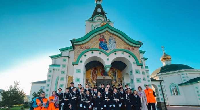 В праздник Покрова учащиеся казачьих классов посетили храм станицы Динской