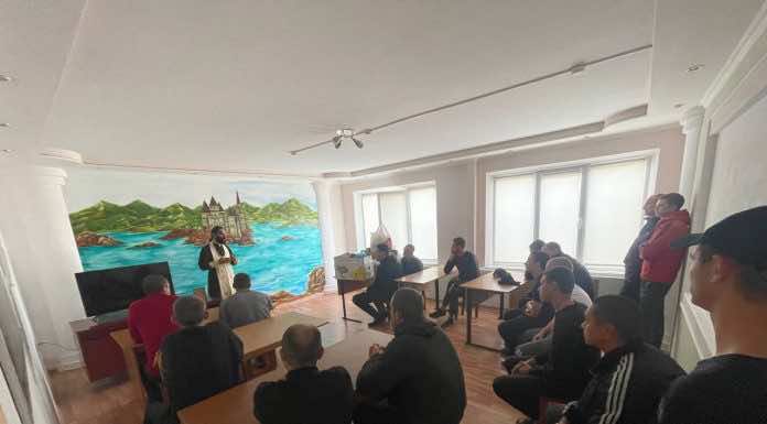 Священник отслужил молебен в колонии-поселении при ИК-14 города Краснодара