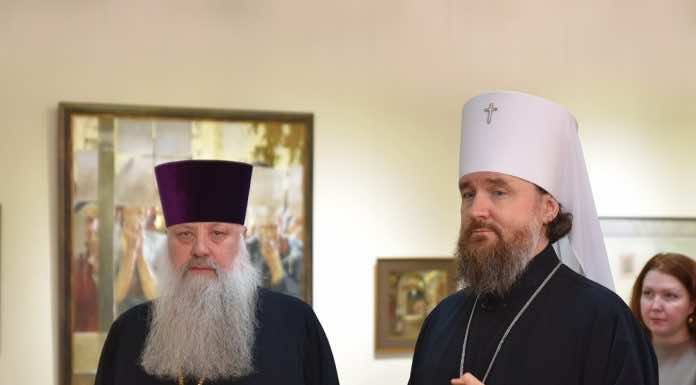 Митрополит Григорий посетил открытие выставки, посвященной преподобному Сергию Радонежскому