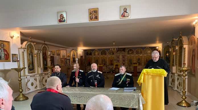 В храме Вознесения Господня в Пашковском прошел отчетный сбор станичного казачества