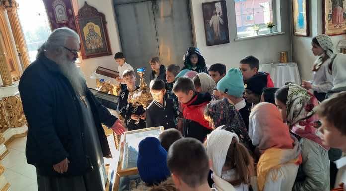 Свято-Георгиевский храм поселка Афипский посетили учащиеся лицея