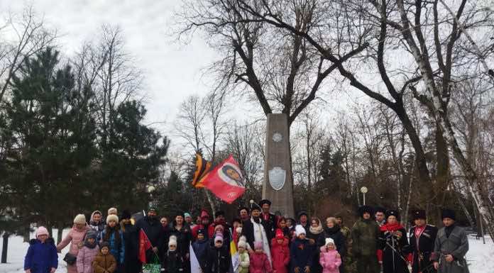 Заупокойная лития в память 80-летия освобождения Краснодара в сквере Казачьей славы
