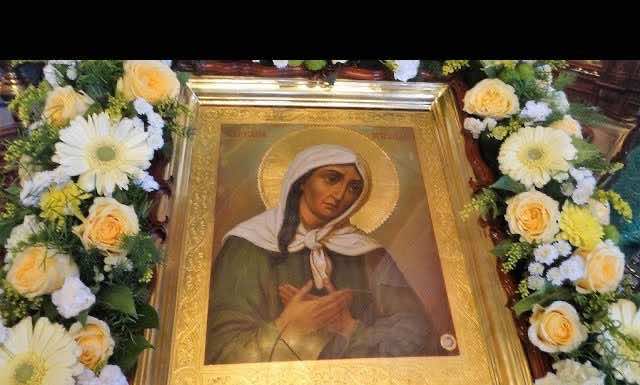 Видеосюжет. Архиерейская литургия в храме станицы Елизаветинской в день памяти святой блаженной Ксении Петербургской