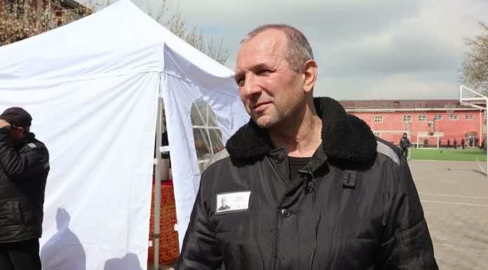 Видеосюжет. Божественная литургия в колонии № 14 и гуманитарная помощь от храма Рождества Христова