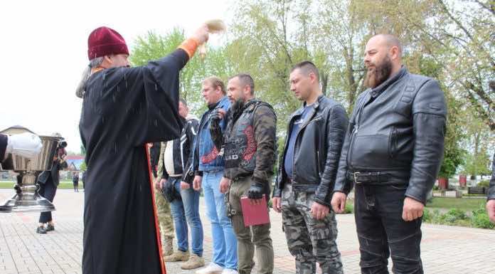 В станице Динской прошел мотомарш ко Дню Победы