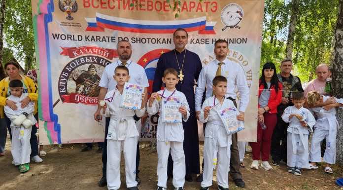 В станице Динской прошел спортивный фестиваль на призы храма Святой Троицы