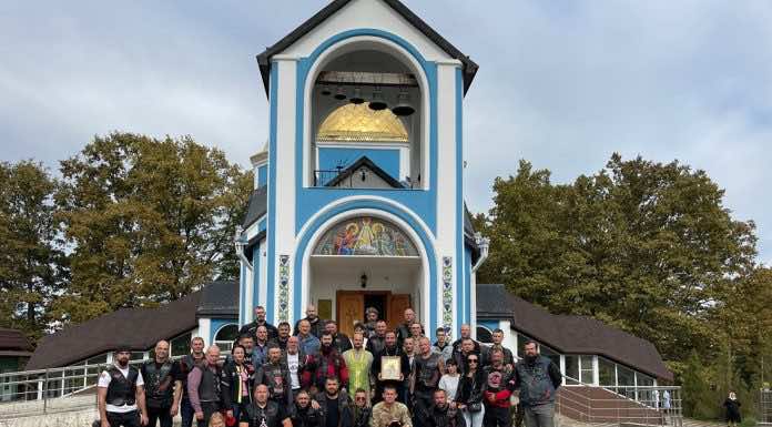 Байкеры клуба «Ночные волки» совершили мотопробег по святым местам Апшеронского района