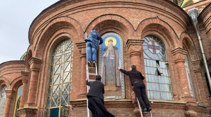 Свято-Троицкий собор Краснодара украсила обновленная икона святой княгини Ольги