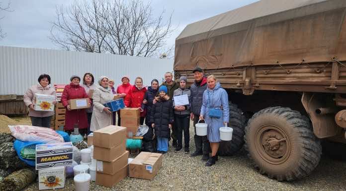 Верующие станицы Динской собрали КамАЗ гуманитарной помощи для нужд воинов СВО
