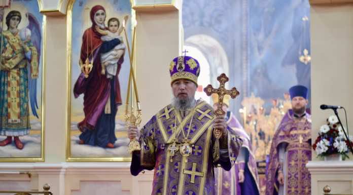 Литургию Недели 4-ой Великого поста митрополит Василий совершил в Вознесенском храме Курганинска