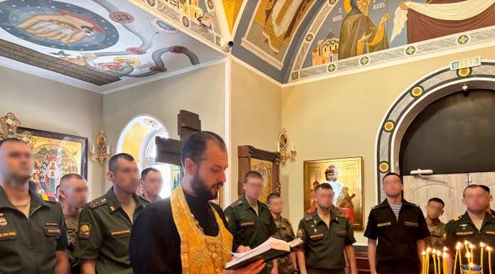 В храме Архангела Гавриила при шифровальном училище им. Штеменко состоялась панихида