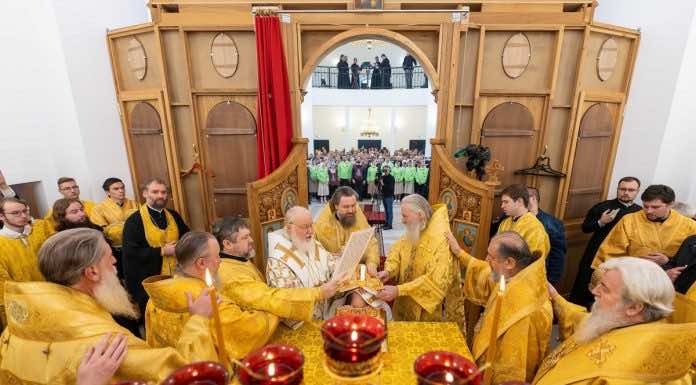 Митрополит Василий принял участие в хиротонии епископа Ейского Серафима (Лопухова), которую совершил в Москве Святейший Патриарх Кирилл