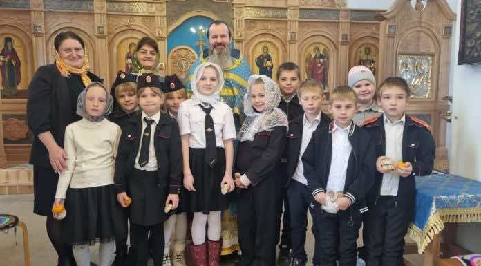 Ученики казачьего класса посетили храм