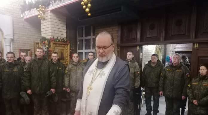 Храм святителя Спиридона Тримифунтского станицы Северской посетили военнослужащие