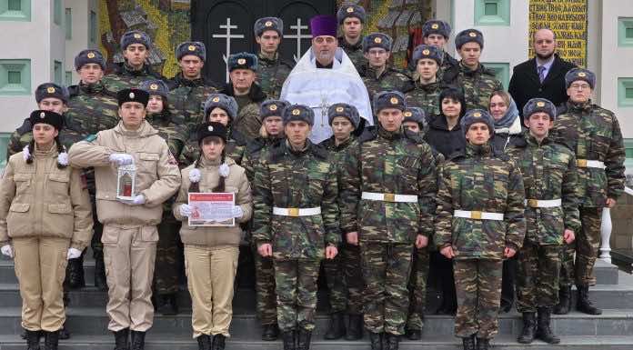 В храме Святой Троицы станицы Динской состоялась краевая патриотическая акция «Эстафета Памяти»