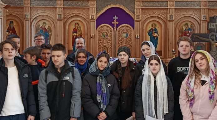 Учащиеся школы села Львовского посетили храм Рождества Пресвятой Богородицы