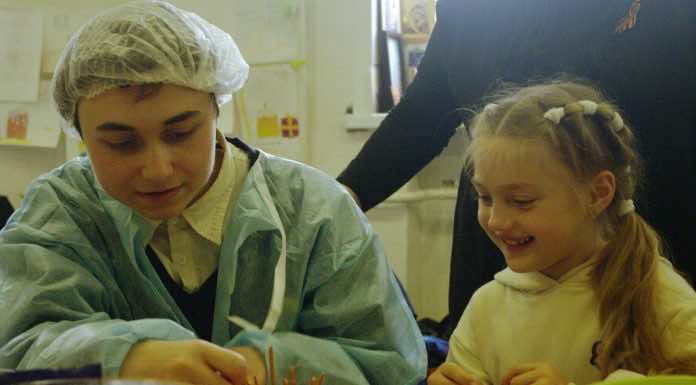 Студенты Краснодарского политехнического техникума провели мастер-класс для детей в храме Вознесения Господня