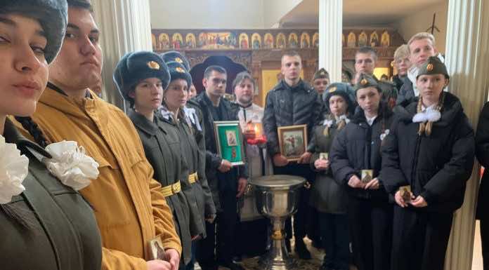 Юнармейцы посетили храм Иоанна Крестителя города Краснодара