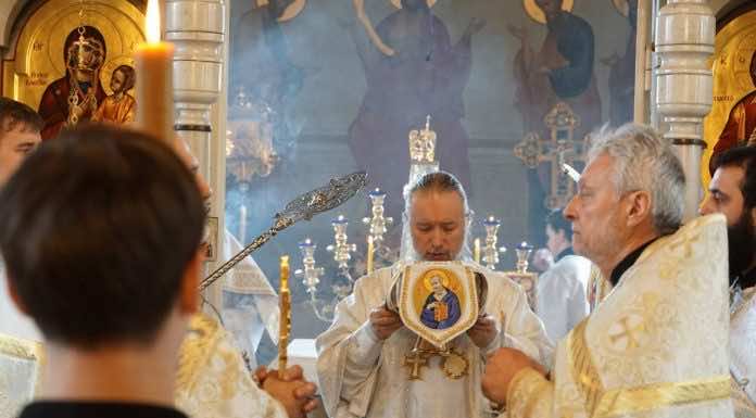 Божественная литургия в Свято-Ильинском храме Краснодара в Лазареву субботу