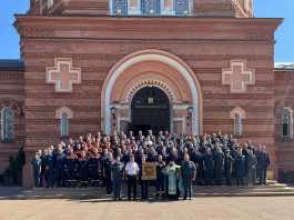 В Свято-Екатерининском кафедральном соборе прошел благодарственный молебен с участием сотрудников МЧС