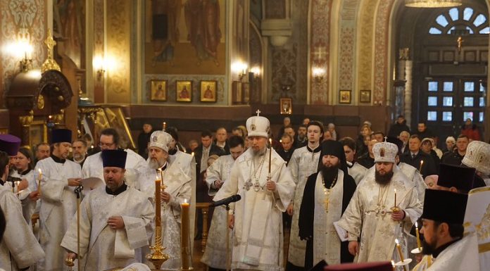 В Свято-Екатерининском кафедральном соборе состоялось прощание с иеромонахом Лукой (Кулаковым)