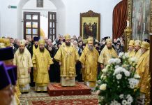 Митрополит Василий принял участие в торжествах по случаю принесения иконы Божией Матери «Федоровская» в Псковскую епархию