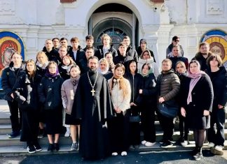 Студенты Динского профессионального техникума посетили храм Вознесения Господня станицы Пластуновской