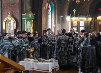 Митрополит Екатеринодарский и Кубанский Василий совершил Литургию Преждеосвященных Даров в Свято-Троицком соборе